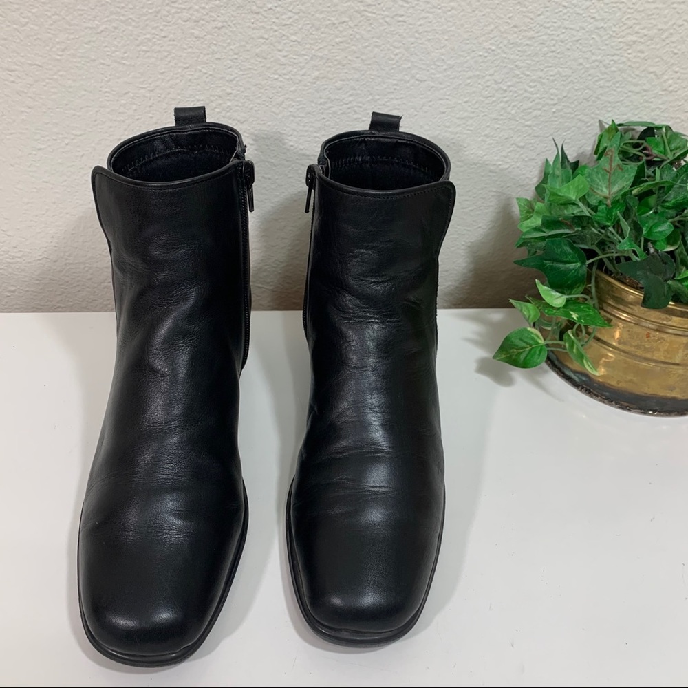 The Flexx Black Leather Boots Ankle Womens Size 8 - Picture 3 of 9